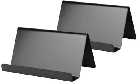 Fdit Porta Carte da Tavolo, 2 Pezzi Organizzatori per Display per Biglietti da Visita in Acciaio Inossidabile con Design Aperto per L'archiviazione e L'esposizione di Biglietti da