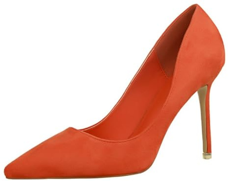 Dam Suede Slutna Tår Pump 3.5in Stilettklackar Spetsiga Tår | Skonsam Mot Blåsor, Heldagskomfort För Kontoret, Vardagselegant Stil, Resevänlig Design, Flexibel Gummisula