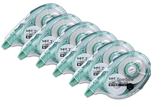 Tombow YXE4 6P Refillable Correction Roller Set Extra Long Band 4, 2 x 16 m, Office Pack, 6 pcs