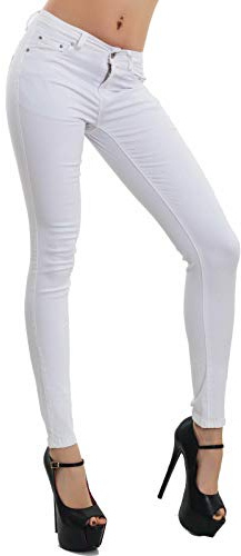 Toocool - Jeans Donna Pantaloni Skinny Slim Elasticizzati Push up Aderenti Nuovi M5780 [L,Bianco]