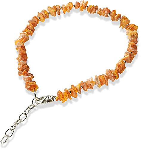 Bernsteinhalsband Bernsteinkette mit Kette für Hunde + Katzen 46-50 cm