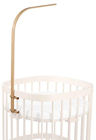 tweeto® Himmelstange Buche massiv – Zubehör Babybett/Kinderbett – Baldachinhalter aus Holz – Einfache Montage (Buche)