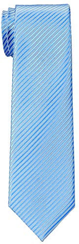 Retreez Jungen Gewebte Krawatte Textur Gestreifte - 8-10 Jahre - hellblau
