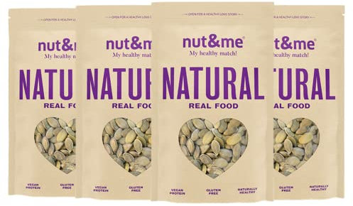 Graines de courge décortiquées 1,2 kg nut&me | Graines de citrouille | Keto | Naturelles et non salées | Low carb | Sans gluten | Pack 4 x 300 gr