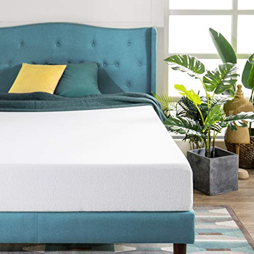 ZINUS Materasso singolo in memory foam, 90 x 190 cm, altezza 20 cm, rigidità media, delicato sulla pelle, ortopedico, in schiuma confortevole, colore: tè verde, progettato nel Regno Unito