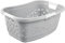 keeeper Ergonomischer Wäschekorb mit luftdurchlässigem Dekor, Anti-Rutsch-Softgriffe, 50 l, Lasse, Nordic Grey