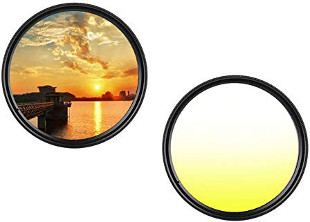 Filtro degradado profesional de 62 mm, color amarillo, graduado, 62 mm, dHD digital