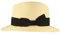 Breiter Strohhut Bogart Traveller Sommerhut Sonnenhut 100% Papier Kofferhut knautschbar mit Rispband-Garnitur - Natur Schwarz S