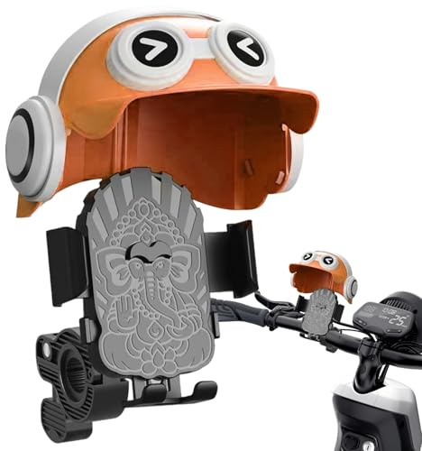Huvqianu Supporto per telefono per bicicletta, supporto per telefono per bicicletta con casco, accessori per bicicletta, navigazione, chiamate video streaming live GPS