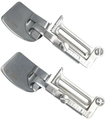 Qezodsx 2 piezas de pie de costura enrollable, pie de presión enrollado, rodillo de dibujo ajustable, máquina de dobladillo