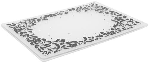 JOINPAYA Gabarit en Plastique pour Gaufrage Carré 15X15 CM Motif Floral et Feuilles Dossier de Gaufrage pour Scrapbooking et Création de Cartes DIY Fournitures de Bricolage pour Loisirs