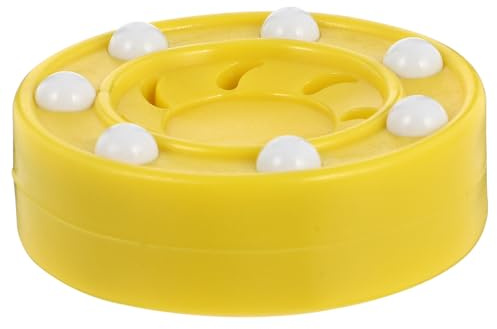 GLEAVI Palet d'Entraînement Roller Hockey Jaune Balle de Hockey sur Patins à roulettes Surface Lisse pour Tirs Précis Utilisation en Intérieur et Extérieur 1 Pièce