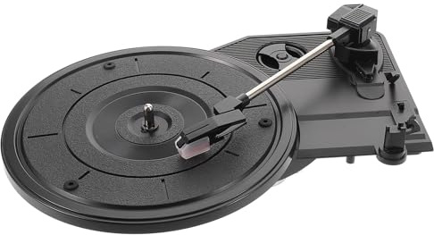 Toyvian 1 Tourne-Disque Vinyle Rétro avec Aiguille de Phonographe, Mécanisme Fluide, Faible Niveau Sonore, Design Vintage, pour Décoration Intérieure et Écoute Musicale