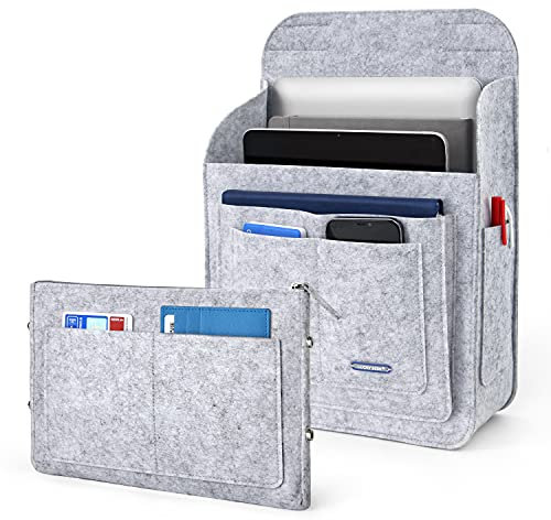 Lucky Sign - Taschenorganizer Rucksack multifunktional aus Filz für Fjällräven Classic 16L Rucksack Organizer, 26x10x35cm - Hellgrau