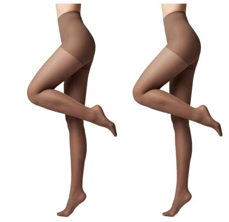 Conte elegant modellierende Damenstrumpfhose 2er Pack - ACTIVE 20 DEN - Stimuliert die Blutzirkulation formende Feinstrumpfhose Damen Strumpfhose - Farbe Shade Größe 4
