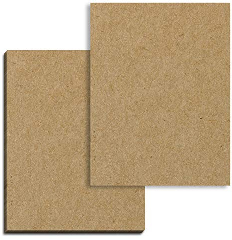 100 Sheets, Brown Kraft Cardstock, 300 GSM (110 lb. Cover) 8.5 x 11 inches