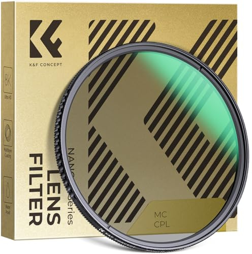 K&F CONCEPT 37mm Circular Polarizing Filter CPL Lens Filters Polarizer(Nano-D Series)
