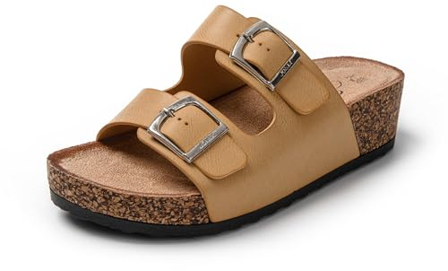 JOMIX Ciabatte Donna Estive Zeppa Sandali Donna Eleganti Sughero Casa Mare Spiaggia