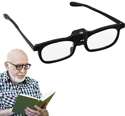 Focenat 250% Lupenbrille mit Lich, LED Beleuchtete Leselupe Anti Blaulicht Vergrößerungsbrille Vergrößerungsglas Brillenlupe für Naharbeit, Handwerk, Hobby, Lesen, Elektronische Wartung, Senioren