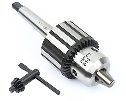 HFS(R) Woodturning Lathe Drill Chuck - 16mm Capacity, MT2 Handle, Supplied with Chuck Key