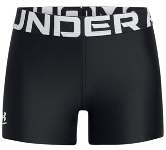 Under Armour Girls HeatGear Shorty, (001) Black / / White, Medium