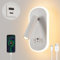 LED leselampe,wandlampe mit schalter,USB + TYPE C Ladeanschluss Wandleuchte,3W 3000K+9W 6000K Beleuchtung wand Leselicht,Schwenkbar Bettlampe,Lampe innen,Schlafzimmer Hotels Nachttischlampe Weiß