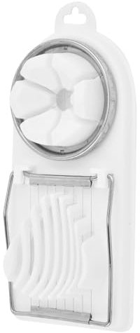 Cortador de huevos de acero inoxidable, cortador de huevos, picadora de frutas de alto rendimiento para huevos duros, accesorios de cocina multiusos 2 en 1 para champiñones, huevos, fresas, kiwi,