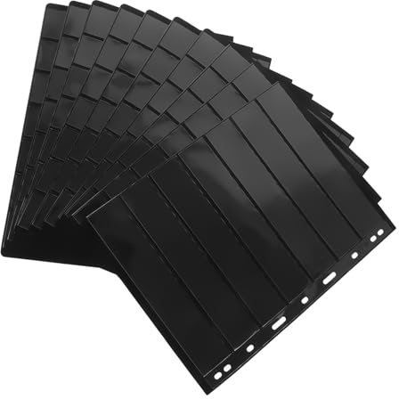 HAPINARY Álbum De Sellos Transparente Pvc Doble Cara Tamaño A4, 10 Hojas Portamonedas Reutilizables Para Coleccionismo, Organizador De Sellos Para Aficionados y Coleccionistas