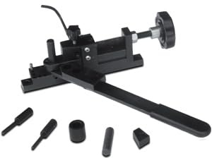 GEMTO Universal-Biegegerät für Metall MUB-1| Handbiegemaschine für Rundmaterial bis 8mm & Flachstahl 25x3mm | Mit 4 Biege-Walzen + Winkelmatrize | Kompakt für Werkstatt & DIY (32x10x10cm)​​