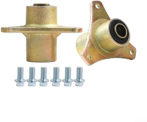 Par de cubos de llanta delantera de 17 mm, 3 pernos con rodamientos compatibles con 1 para quads, motos de cross, karts y vehículos utilitarios, incluyendo carritos y triciclos de deriva