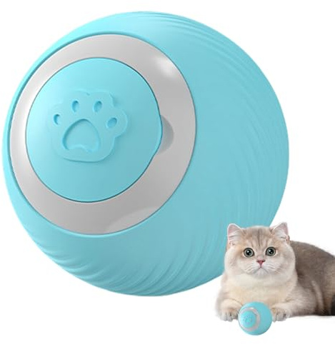 Giocattolo intelligente per gatti, giocattolo interattivo ricaricabile tramite USB, sfera in silicone con movimento automatico, per giochi attivi e istinti dei cacciatori, giocattoli intelligenti per