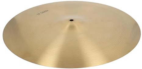Taidda Crash Cymbal Crisp Sound Brass pour les Amateurs de Musique Professionnels, Cymbale à Batterie Vibrante pour les Joueurs de Jazz Brass (18 pouces)