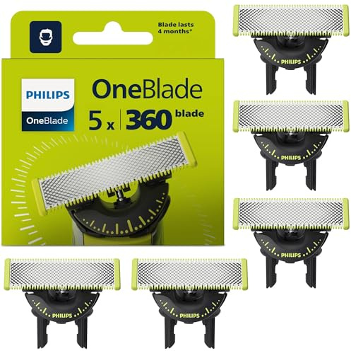 Philips OneBlade Original 360-rakblad för alla OneBlade- och OneBlade Pro-modeller, 5-pack (modell QP450/50)