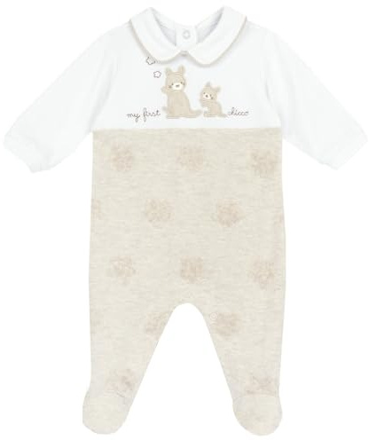 Chicco, Tutina Neonato/Neonata, con Comoda Apertura con Bottoncini, in Morbido Cotone, Lavabile in Lavatrice, Abbigliamento Neonato/Neonata 0-24 Mesi, Designed in Italy
