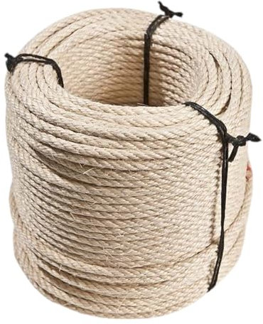 Seil-Shop Sisalseil 6/8/10mm - versch. Längen, 100% Naturprodukt - ohne Zusatzstoffe SPITZENQUALITÄT Sisal Schnur für Kratzbaum (10mm - 50m)