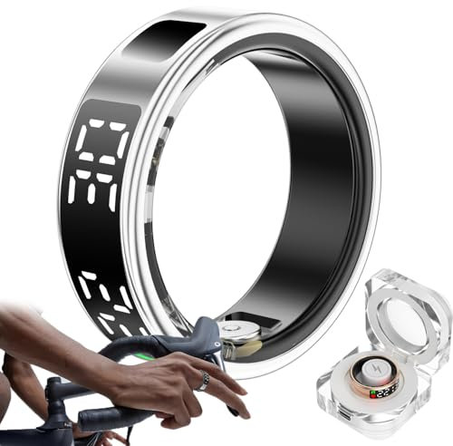 Anello di Tracker di Fitness Indossabile Ip68, Tracker Smart Anello Sanitario, Anelli Intelligenti del Sonno Fitness, con Gradini, Distanza, Calorie #10(内径19.9mm)