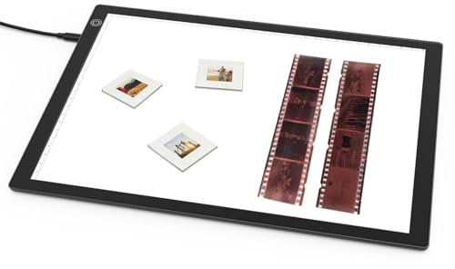 DigitPro Escáner de Negativos Diapositivas, 12 x 9 inch Visor de Diapositivas de luz LED Portátil Ultradelgado | luz de fondo para convierte negativos y diapositivas de 35 mm en imágenes digitales