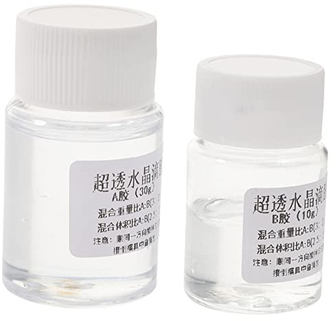 CIYODO Colle Époxy Bi-composante Transparente 3:1 70g pour Loisirs Créatifs Bijoux Diy, Kit 2 Tubes Haute Résistance, Usage Artistique et Décoration Artisanale