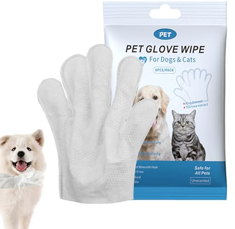 Guantes de limpieza para perros | Guantes de limpieza hidratantes, suministros de cuidado de mascotas, toallitas de lavado para baño, ducha, spa, hogar, interior, exterior, apartamento, viaje, aseo
