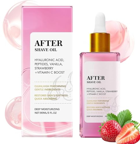 Truly After Shave Oil, soft serve after shave oil-truly fresa y vainilla, aceite aftershave, para Prevenir Pelos Encarnados, Perfecto para Hombres y Mujeres, 90 ML