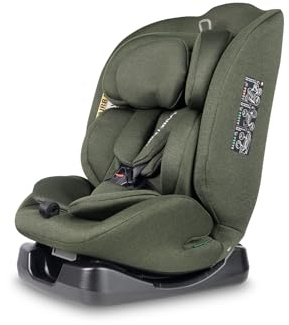 CARETERO - Silla de coche evolutiva 40-150 cm - Mundi i-Size - Elevador de coche para niños y sillita para bebés - Silla de coche para bebés sin Isofix - Cómoda con 5 posiciones de inclinación - Verde