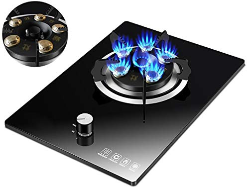 Fornello a gas a bruciatore singolo, con protezione contro il guasto della fiamma, classe energetica A, facile da pulire, design da scrivania
