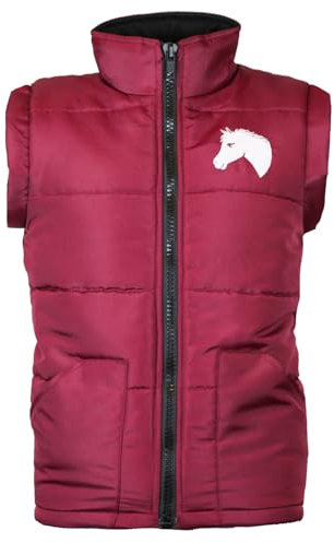 MS-Trachten Kinder Reitweste Mia maroon gesteppt leicht gefüttert (158/164)