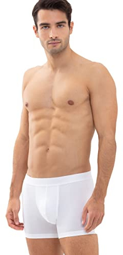 Mey Men's Shorty - Underwear with Shaping Piping and Super Soft Terry Towelling Inserts - With Last Drop Technology - Basics Softball Series - 37180, White, M