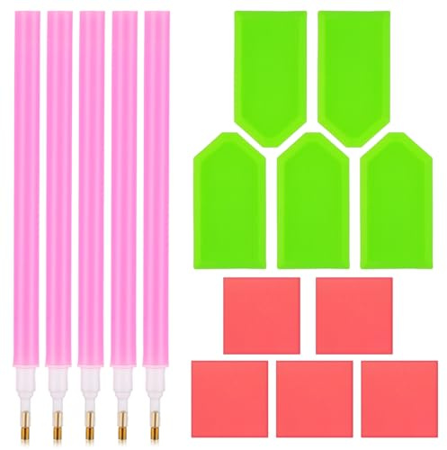 Ouligay 15pcs Diamond Art Tools, DIY 5D Diamond Art Trays, Drill Pen Grip and Accessories for DIY Rhinestone Painting