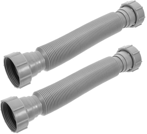 Angoily 2 stycken flexibel dräneringsslang 1 1/4 till 1 1/2 tum utbyggbar för handfat dusch och utomhusbruk plast hög precision och installation