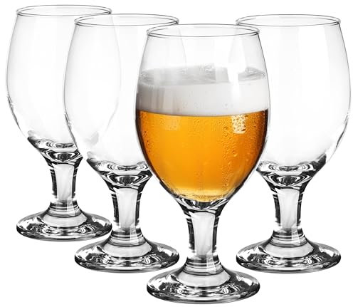Glasmark Krosno Gläser-Set Für Bier 0,36 Liter Biergläser Bier Pokal Gläser Für Craft Beer Bier Tulpe Bierglas Trinkglas Glas Für Cocktail Cocktailgläser Spülmaschinenfest 4 x 360ML