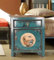 OPIUM OUTLET Nachttisch Nachtschrank Nachtschränkchen Nacht-Konsole Kommode Schrank asiatisch orientalisch chinesisch Vintage Shabby-chic, Lieferung komplett montiert (blau-türkis)