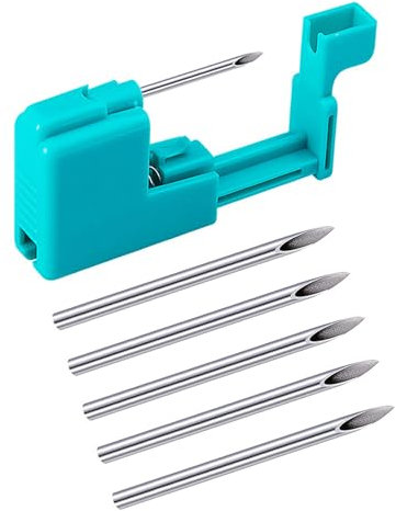 Longbeauty Körper Piercing Kit für Bauchnabel/Lippe/Zunge/Ohr/Nase/Augenbraue/Nippel Selbst Piercing Pistole Nadel Werkzeuge, 6 Pcs, 20G