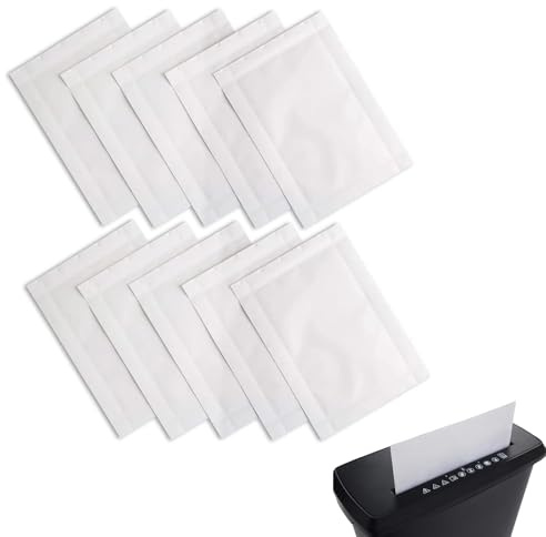 EUYKQNOI 10 Pcs Fogli Lubrificanti per Tritacarta e Tritadocumenti,trita documenti per Manutenzione Distruggidocumenti,Allungano la Vita delle Lame, Migliorano le Prestazioni,Carta Formato 21.4x15.1cm
